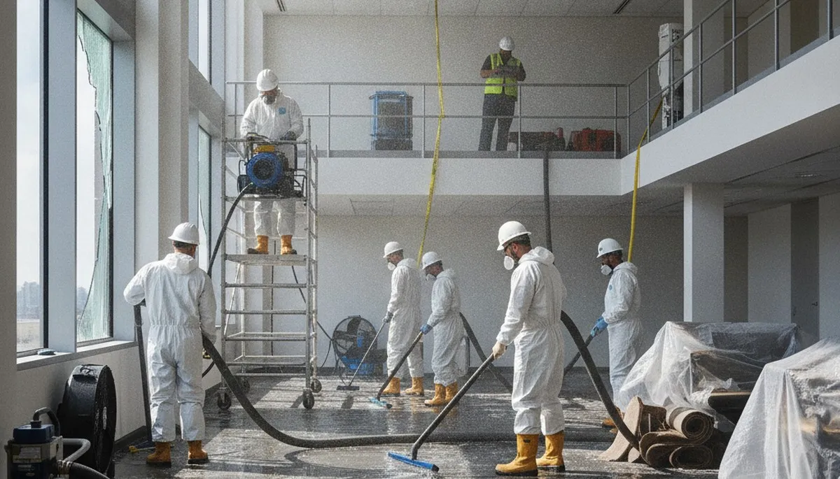 Commercial water damage restoration in Escondido, CA for fast storm and pipe leak cleanup