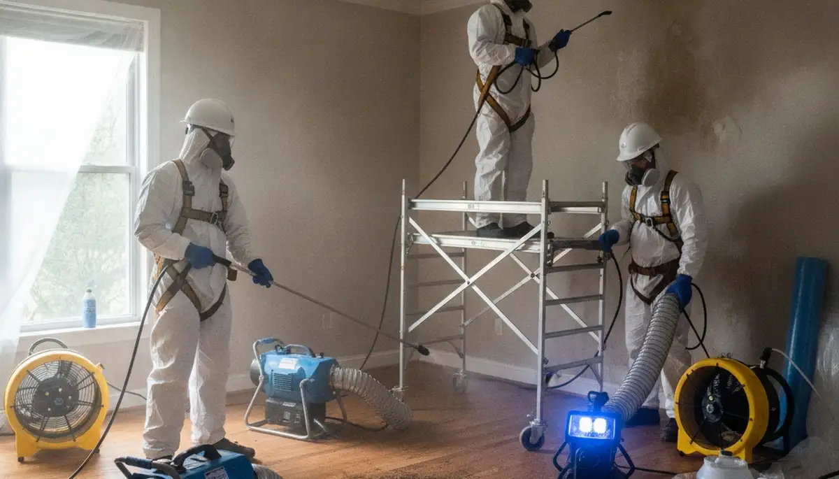 Water damage odor removal service truck in Escondido, CA for same-day home restoration assessment