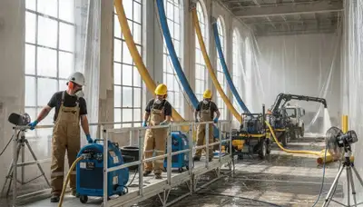 Structural drying equipment for water damage restoration in Escondido, CA homes