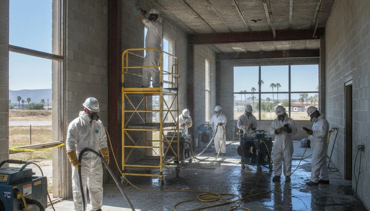 Water damage restoration crew serving Escondido, CA, for emergency cleanup and repair