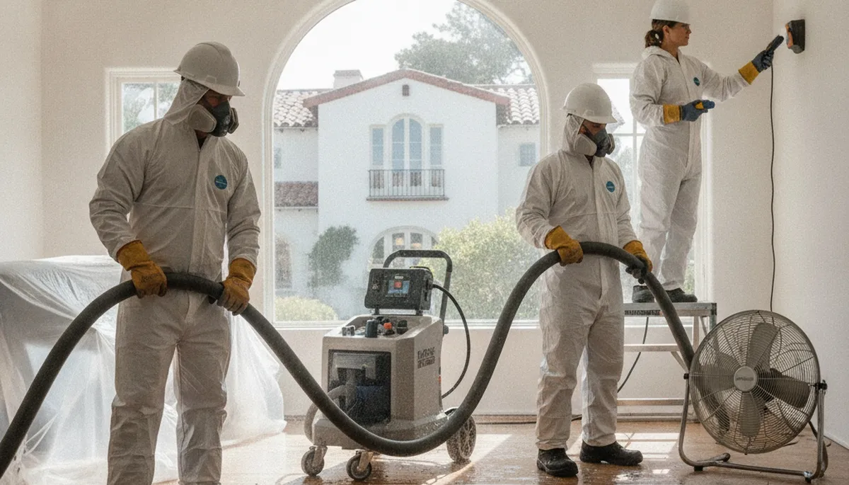 Water damage restoration team serving Escondido, CA for emergency cleanup and repair