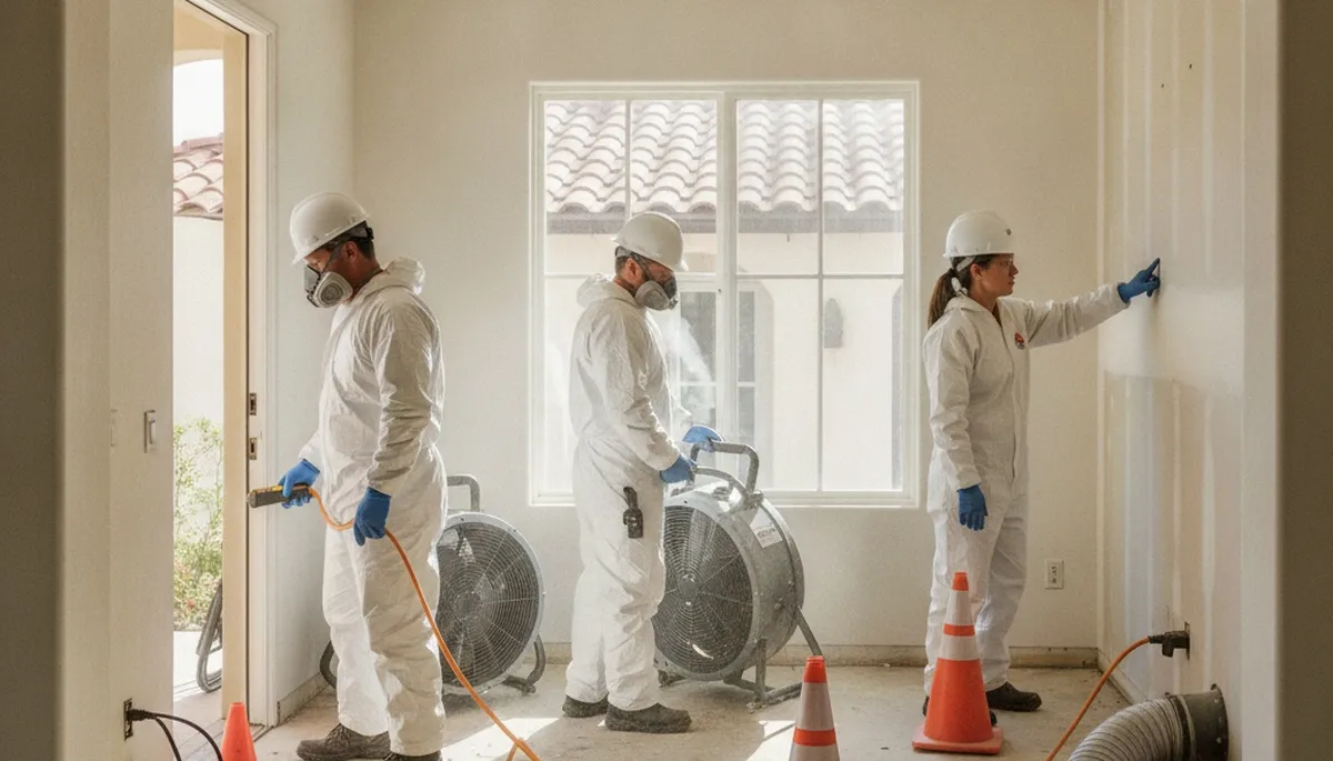 Water damage restoration team serving Escondido, CA for fast water removal and cleanup