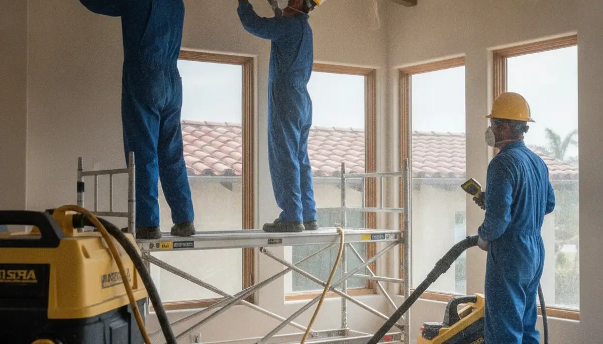Water damage restoration crew in Escondido, CA providing professional cleanup and drying services