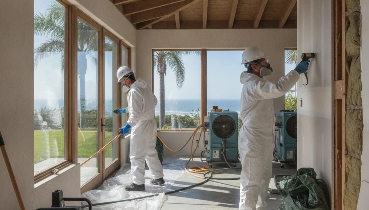 Water damage restoration team in Escondido, CA providing fast cleanup and repair services