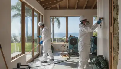 Water damage restoration team in Escondido, CA providing fast cleanup and repair services