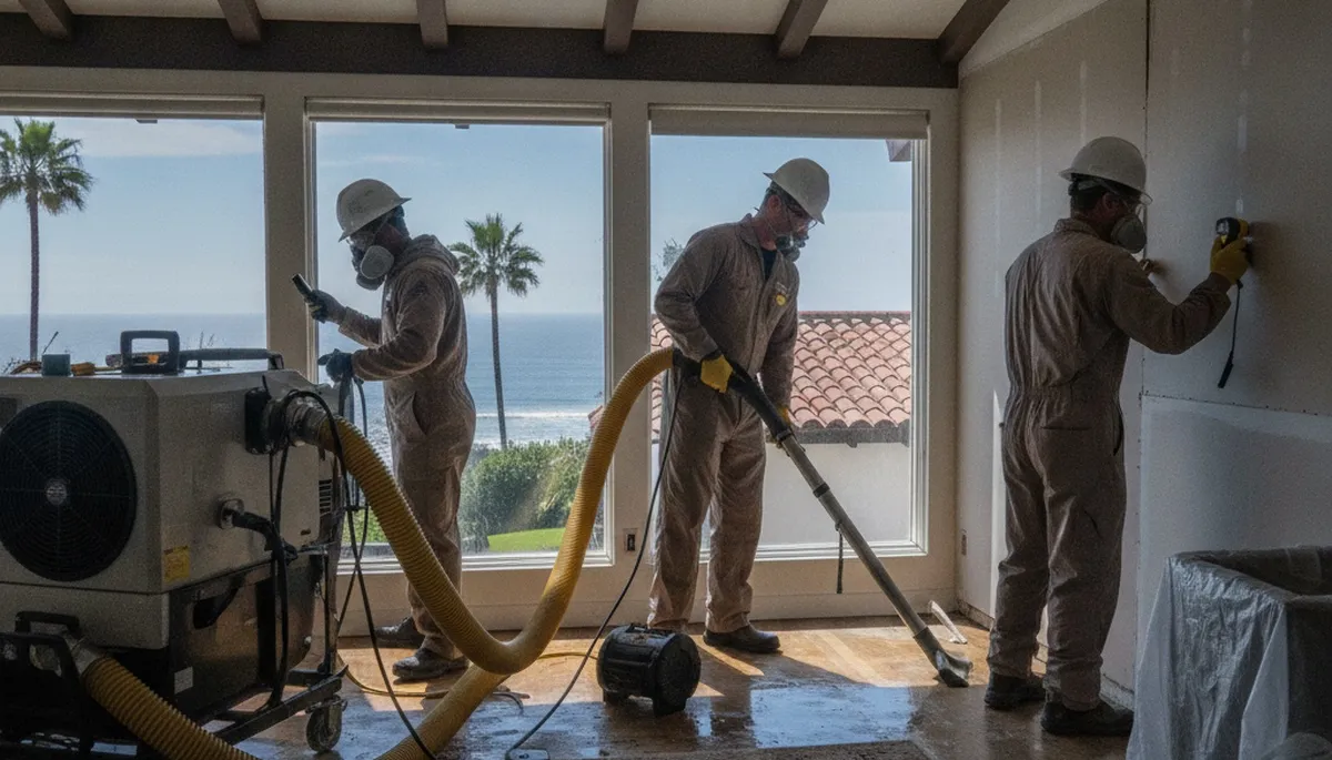 Water damage restoration team serving Escondido, CA for fast property cleanup and repair