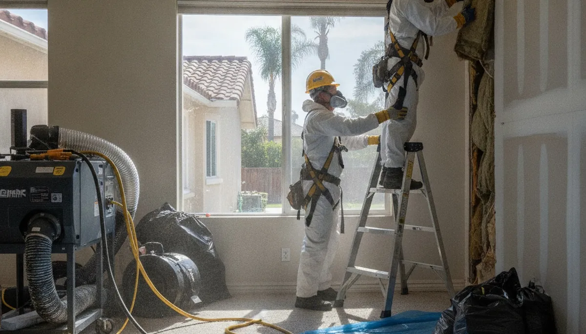 Water damage restoration team serving Escondido, CA with professional cleanup and repair services