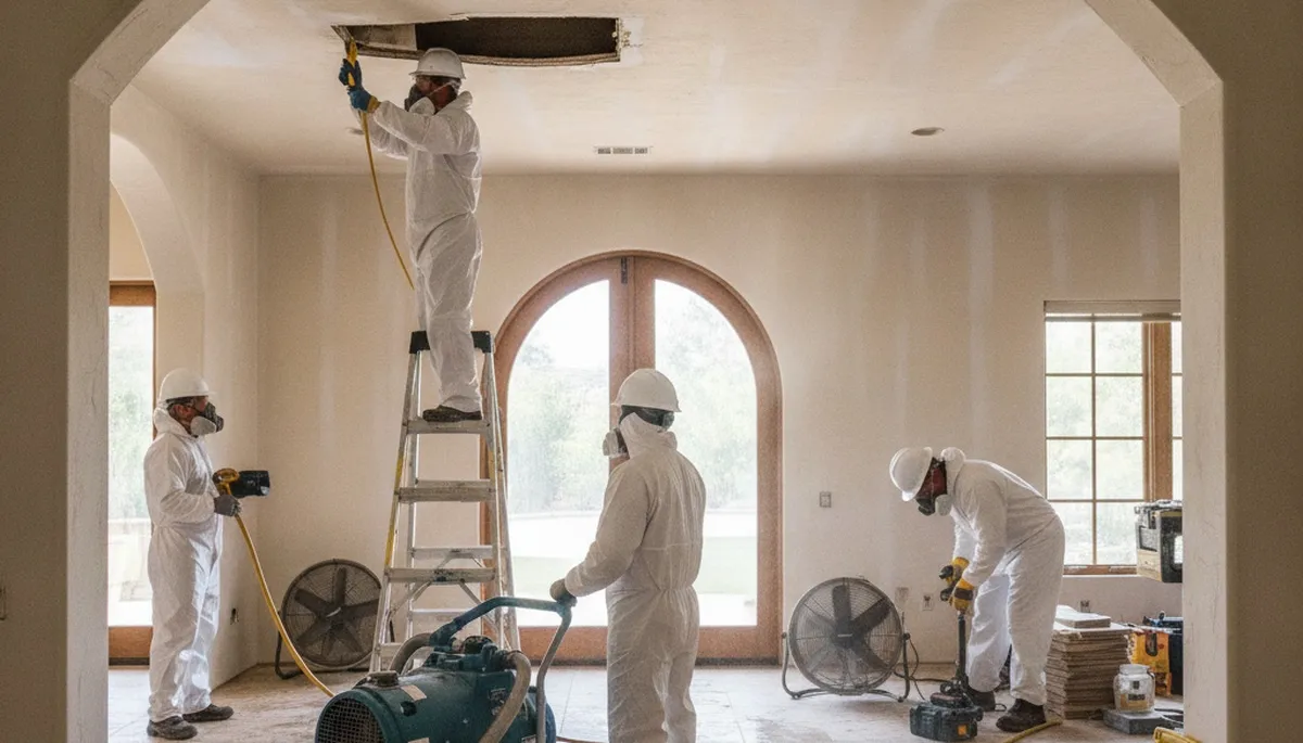 Water damage restoration team serving Escondido, CA with professional cleanup and repair services