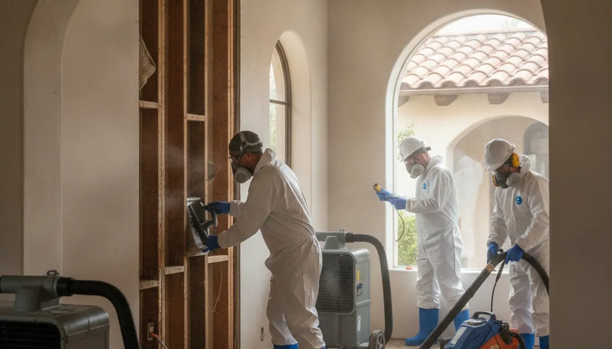 Water damage restoration team serving Escondido, CA with professional cleanup and repair services