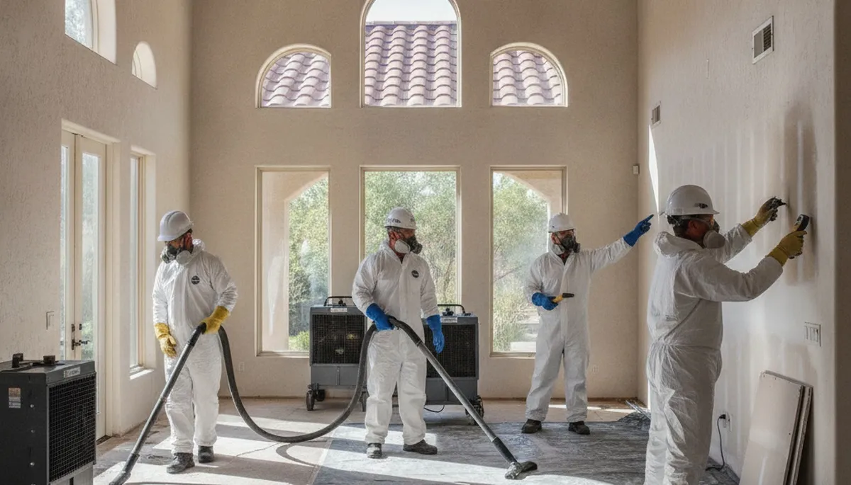 Water damage restoration team serving Escondido, CA for fast water extraction and cleanup