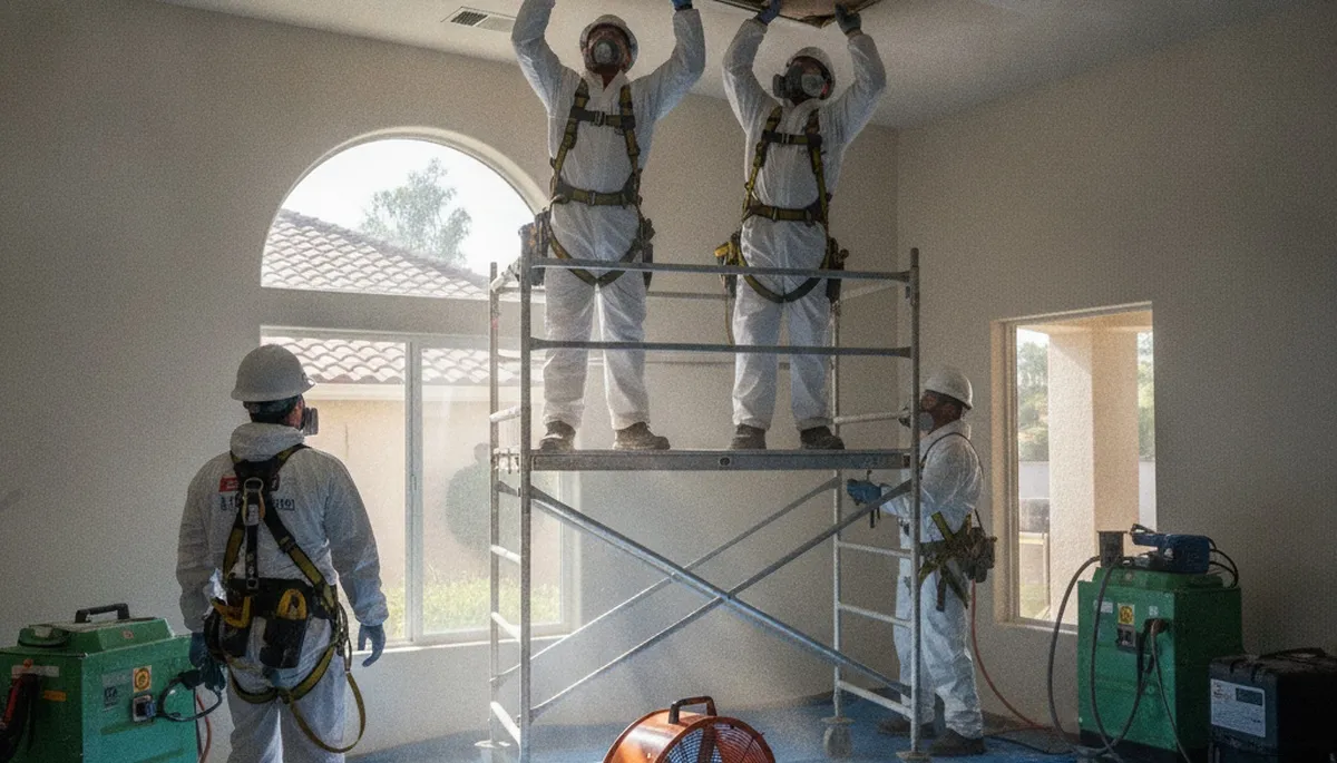 Escondido, CA water damage restoration team providing emergency cleanup and drying services