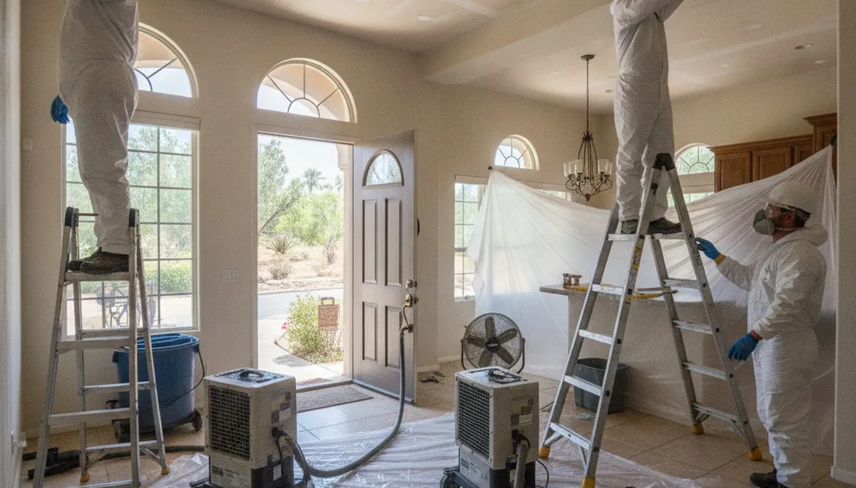 Water damage restoration team serving Escondido, CA for fast cleanup and repairs