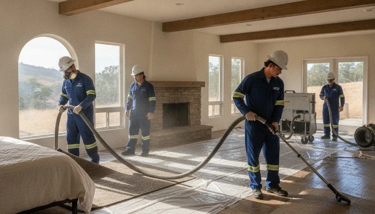 Water damage restoration team in Escondido, CA providing professional water cleanup and repair services