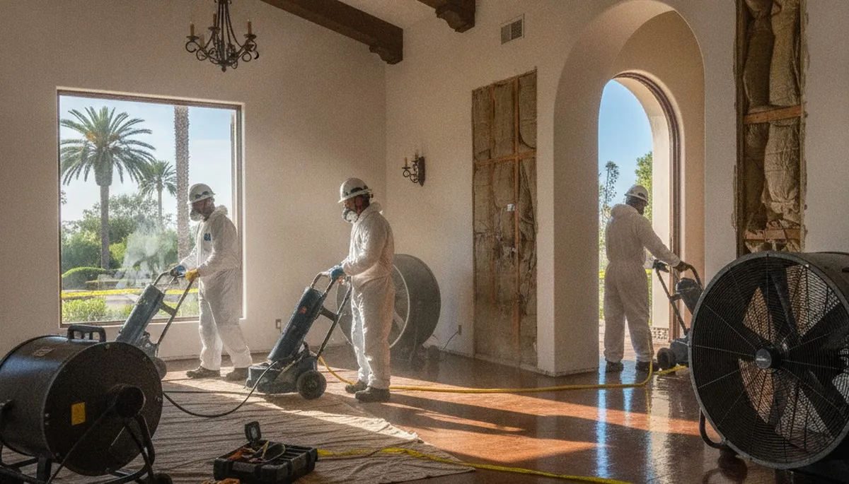 Water damage restoration team serving Escondido, CA, for fast cleanup and repairs
