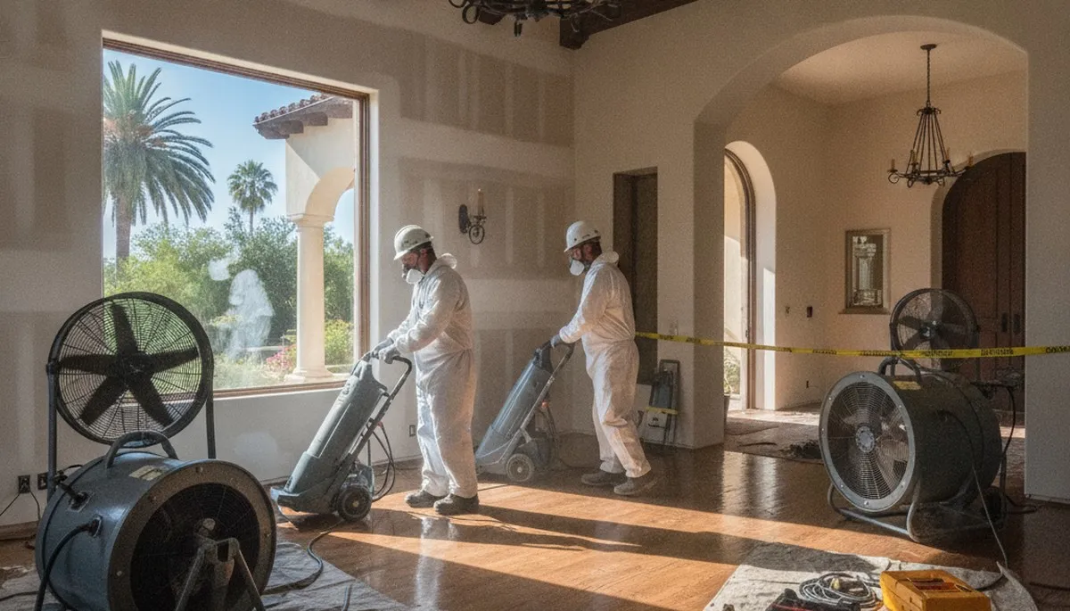 Water damage restoration team serving Escondido, CA with professional cleanup and repair services