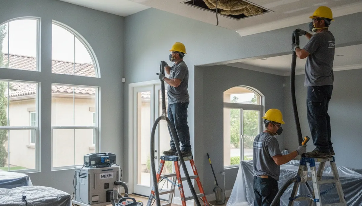 Water damage restoration team serving Escondido, CA with emergency cleanup and repair services