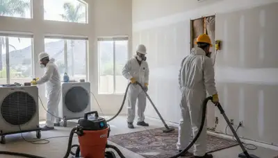 Water damage restoration team serving Escondido, CA with emergency cleanup and repair services