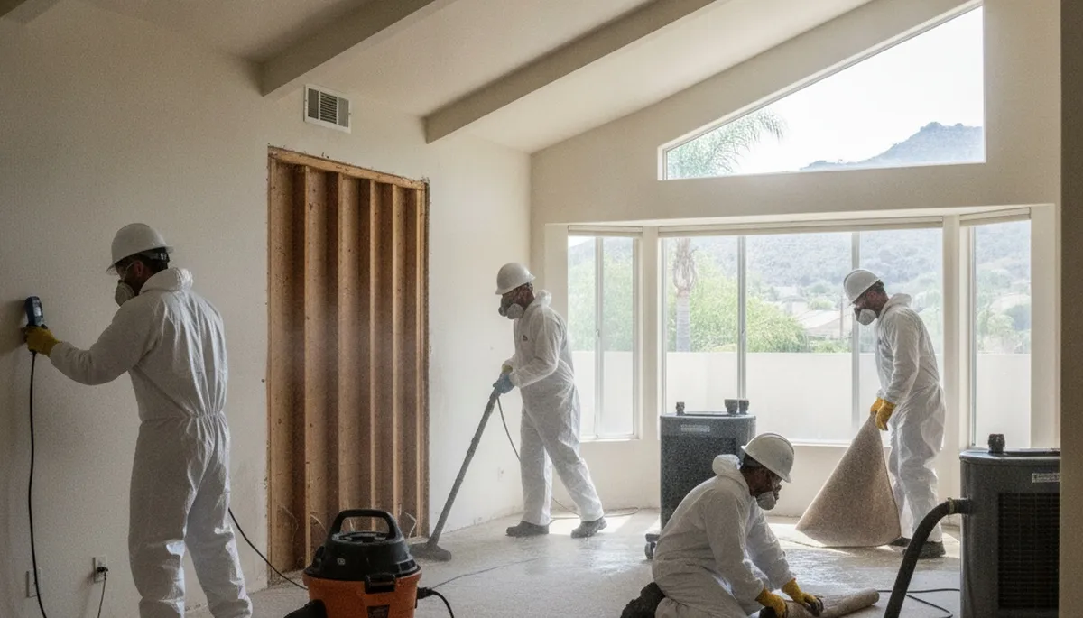 Water damage restoration team serving Escondido, CA for fast emergency cleanup and repairs