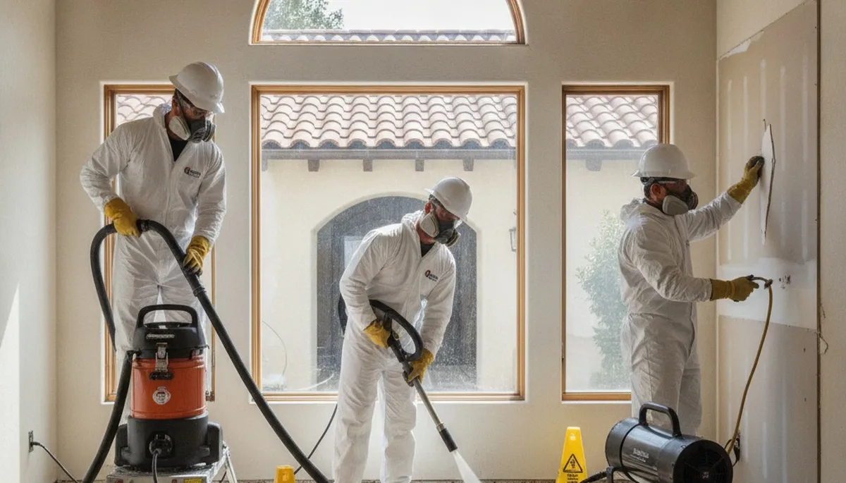 Water damage restoration team serving Escondido, CA with professional cleanup and repair services